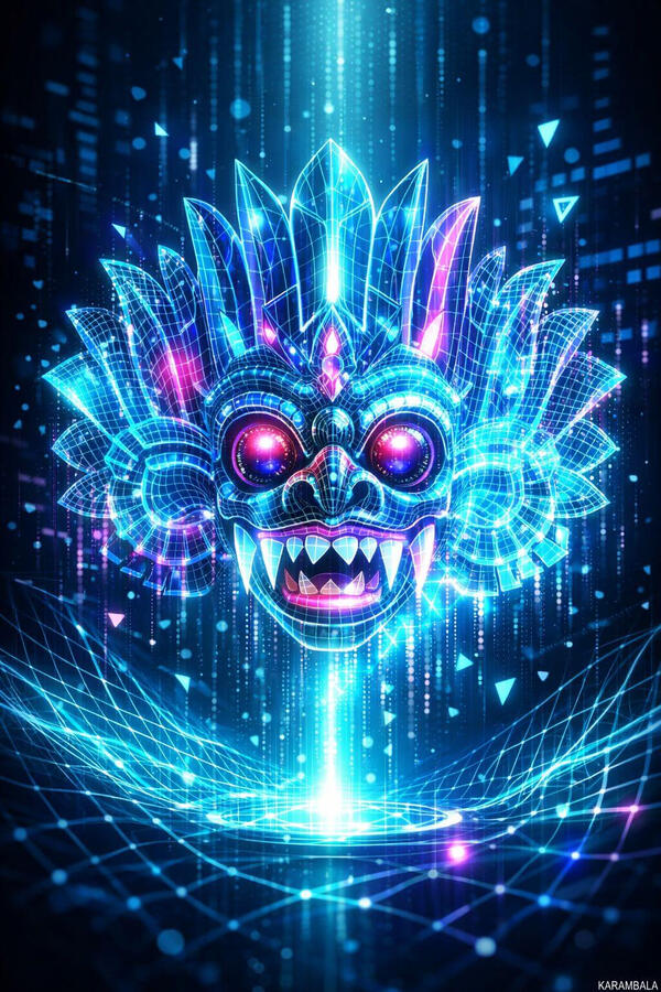 Not of this world — pure neon fantasy.