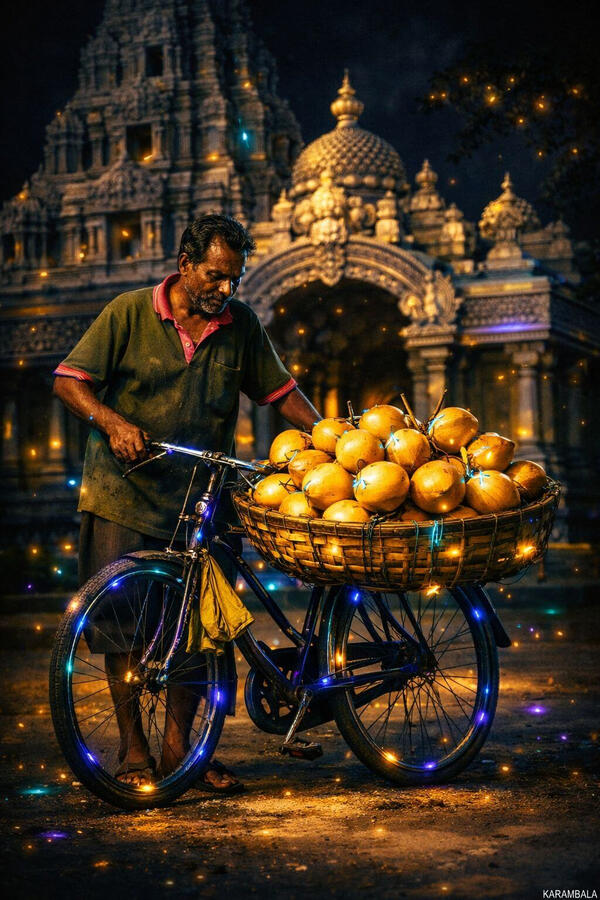 Between temple and street — life in balance.